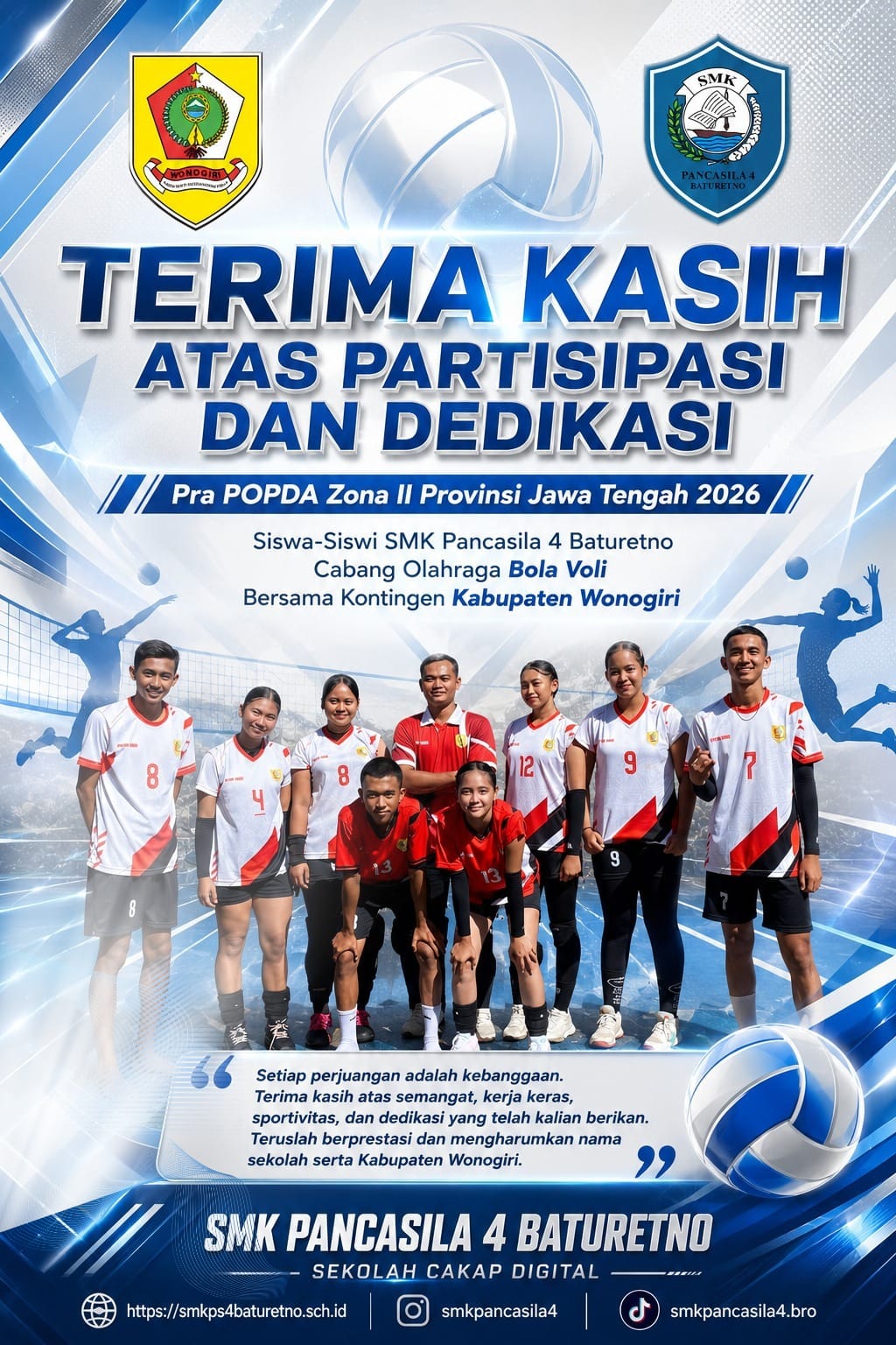 Prestasi Siswa di Bidang Voly